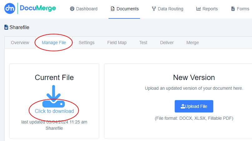 Download DocuMerge Template